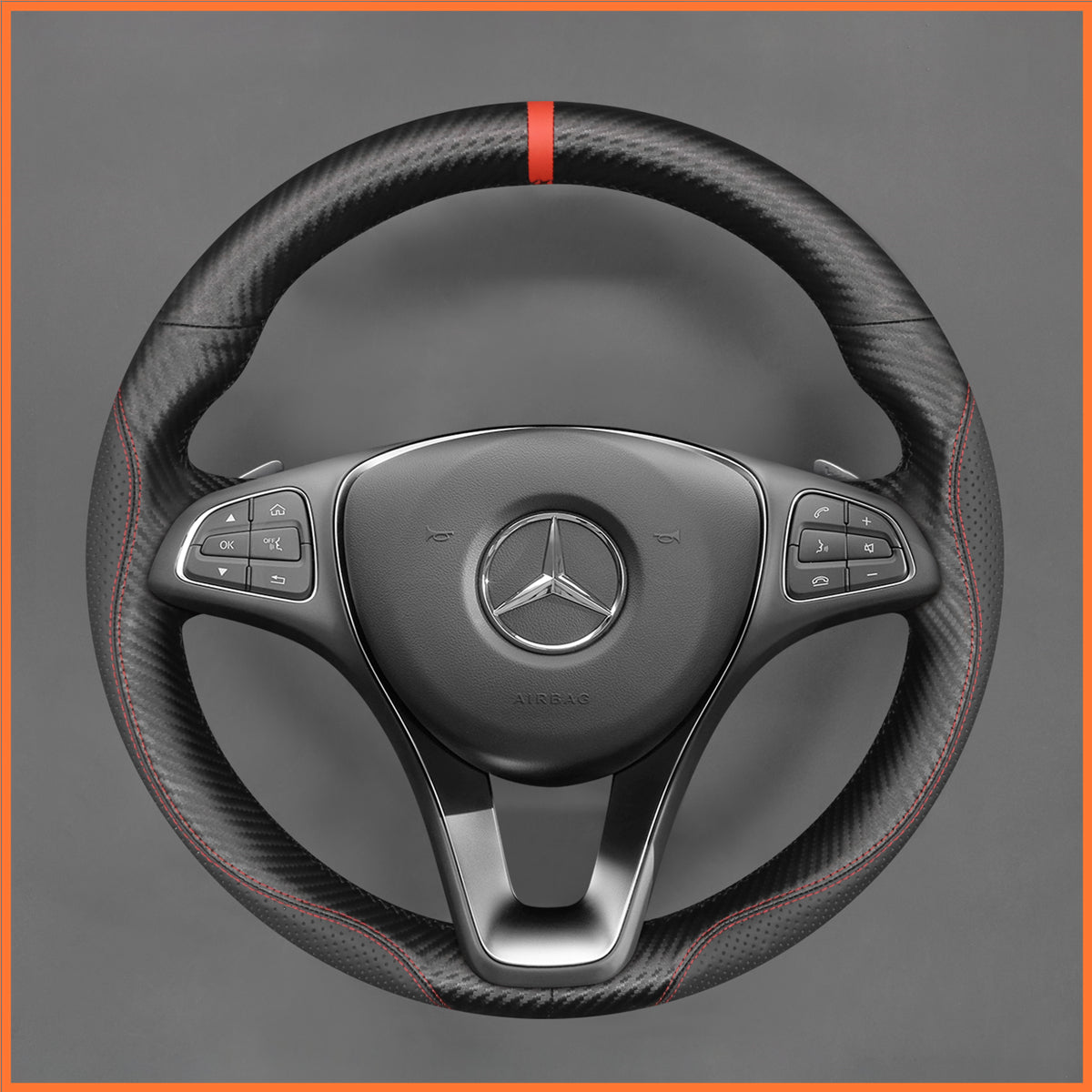 MEWANT Lenkradbezug für Benz W176 W213 W246 W205 C117 C218 EQV W447 W166 X156 X253 C253 W166 C292 W470