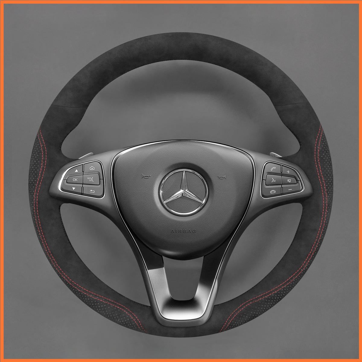 MEWANT Lenkradbezug für Benz W176 W213 W246 W205 C117 C218 EQV W447 W166 X156 X253 C253 W166 C292 W470