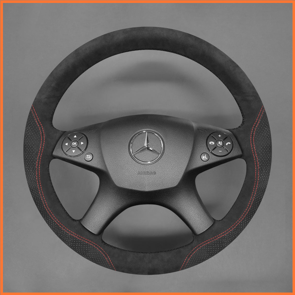 MEWANT Steering Wheel Cover for Benz W204 C-Class Benz C280 C230 C180 C260 C200 C300 2007-2010