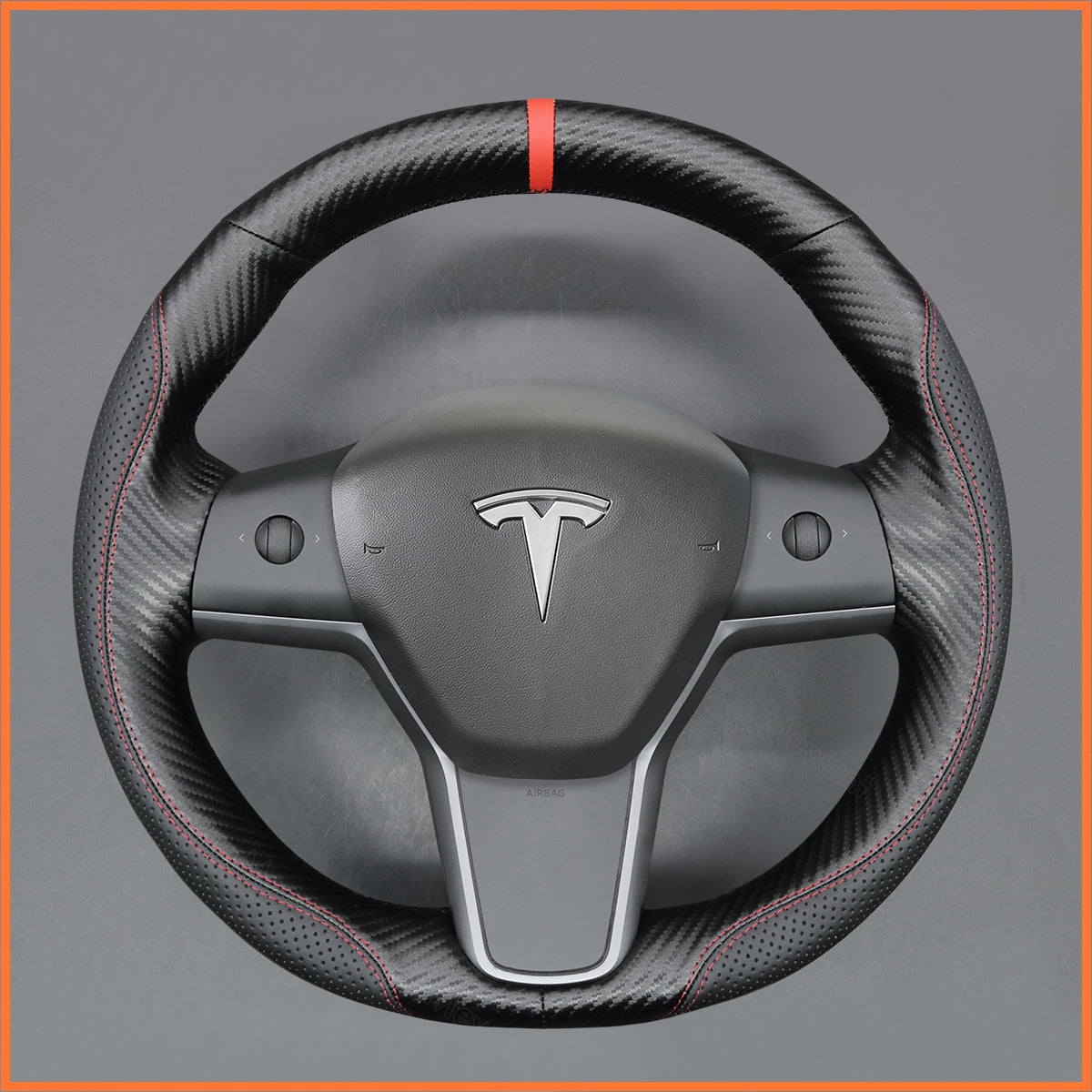 MEWANT Steering Wheel Cover for Tesla Model 3 2019-2023 / Model Y 2021-2023