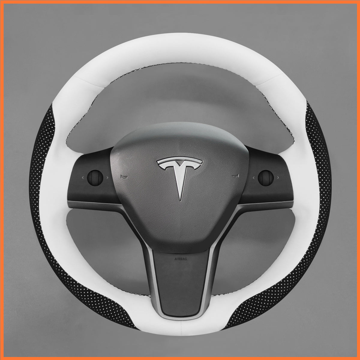 MEWANT Steering Wheel Cover for Tesla Model 3 2019-2023 / Model Y 2021-2023