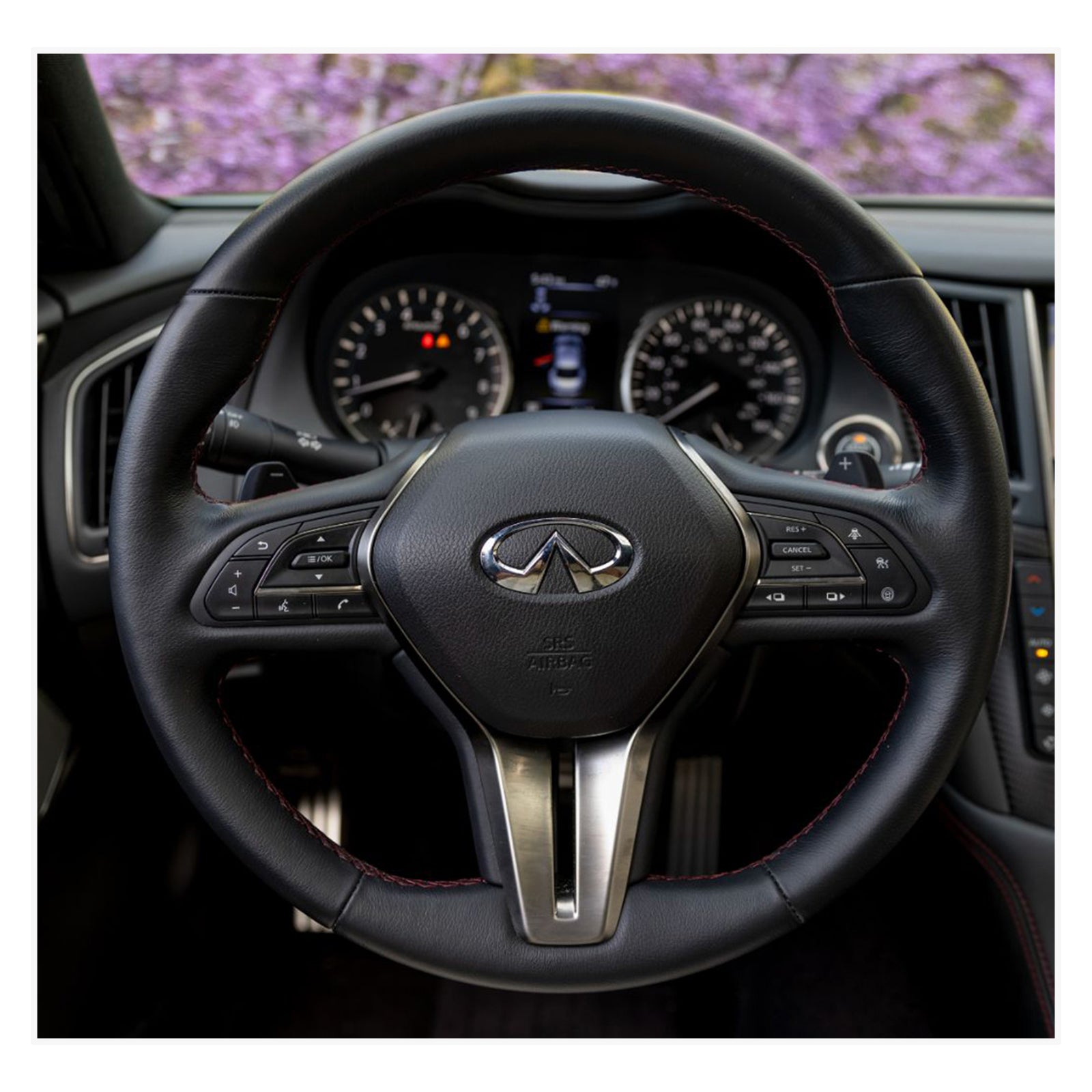 MEWANT Steering Wheel Cover for Infiniti Q50 2018 / Q60 2016-2019 / QX50 2018-2019