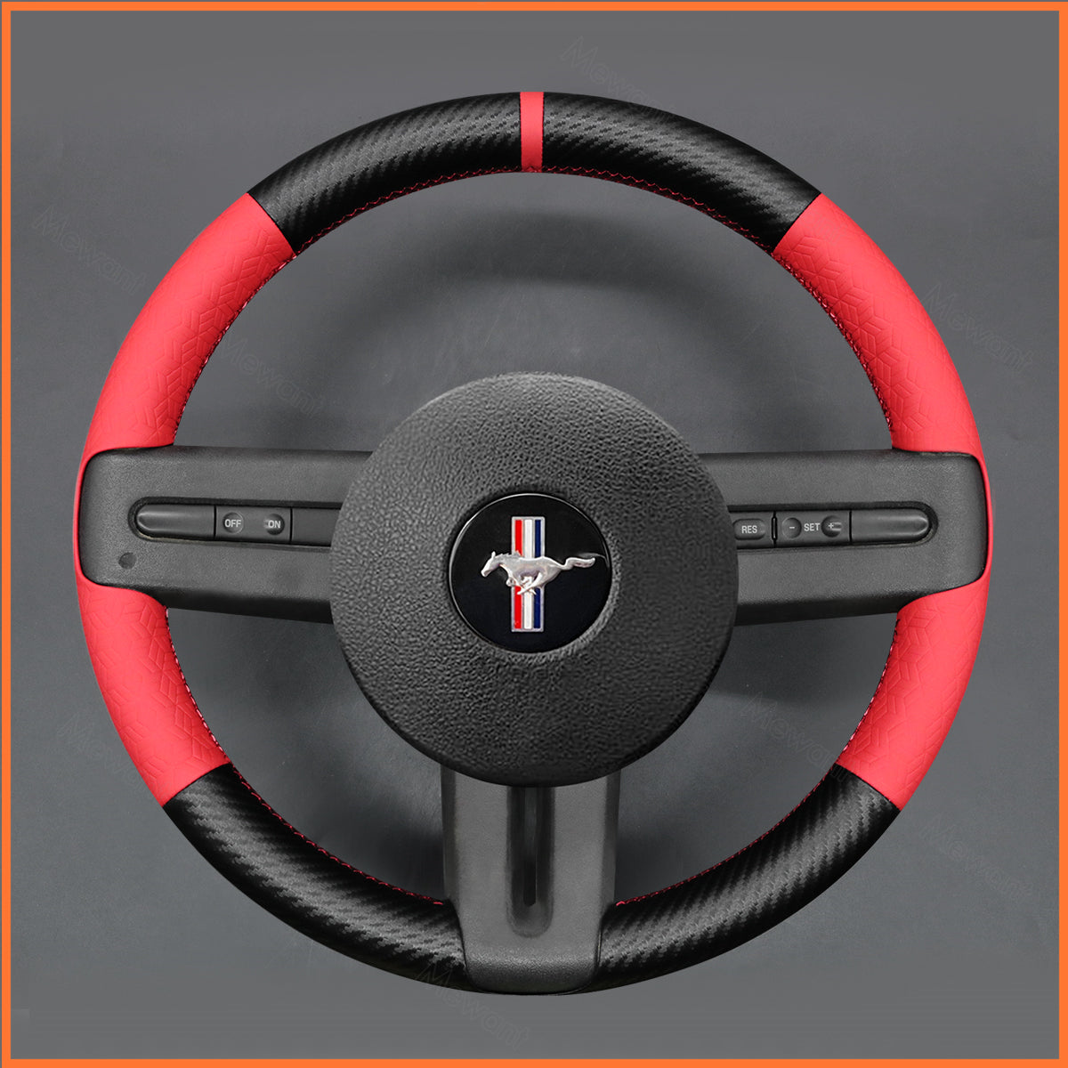 MEWANT Steering Wheel Cover for Ford Mustang 2005-2012