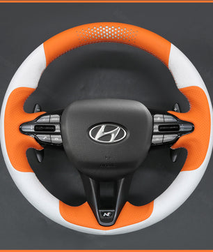 MEWANT steering wheel cover for Hyundai i20 N 2021-2023 / i20 N Line 2021-2023 / i30 N 2017-2023 / i30 N Line 2017-2023 / Kona N 2021-2023