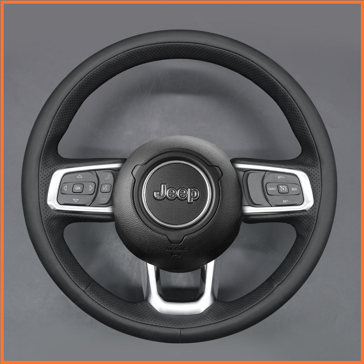 MEWANT Steering Wheel Cover for Jeep Wrangler (JL) 2018-2023 / Gladiator (JT) 2020-2023