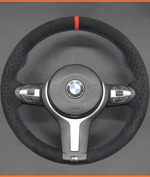 MEWANT Steering Wheel Cover for BMW (M Sport) 1 Series F20 F21 2 Series F45 3 Series F30 4 Series F32 5 Series F10 6 Series F12