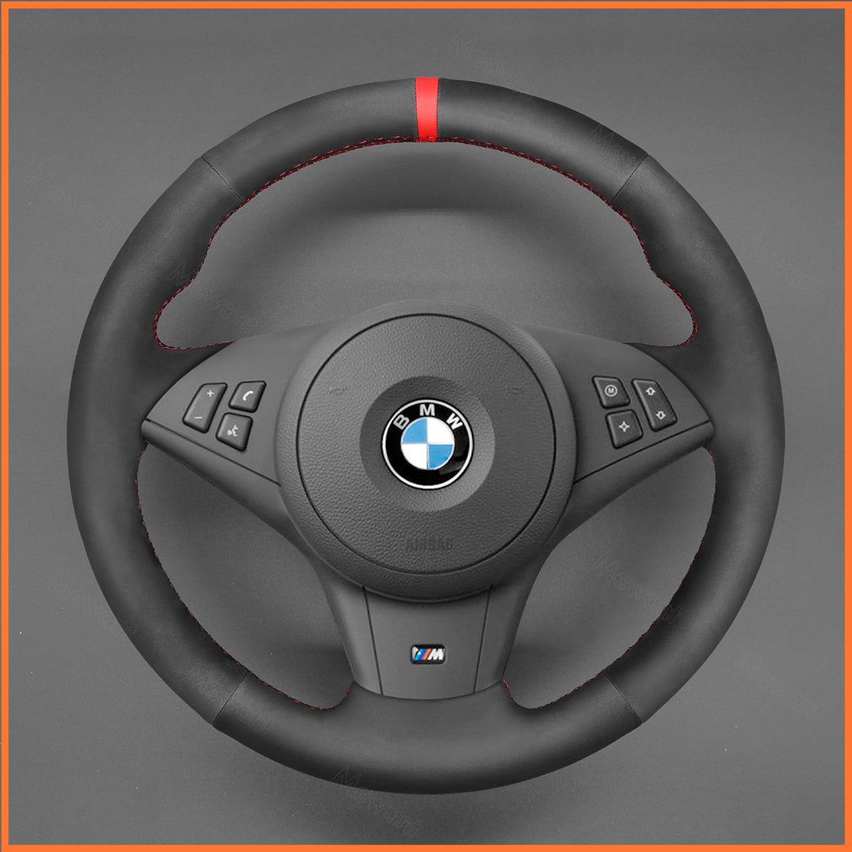 MEWANT steering wheel cover for BMW M5 E60 E61 E63 E64