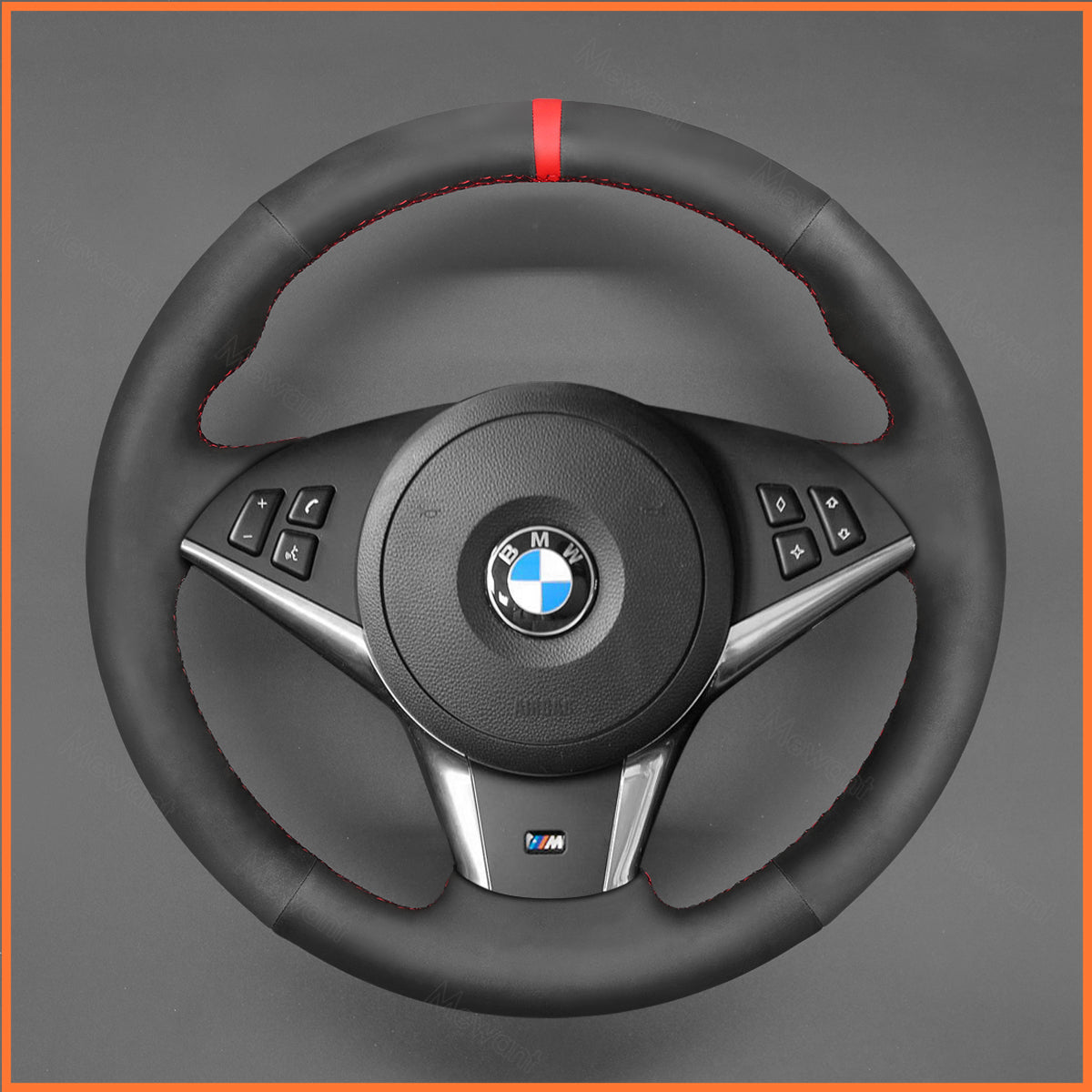 MEWANT steering wheel cover for BMW M5 E60 E61 E63 E64