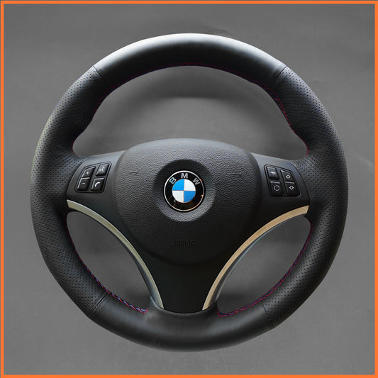 MEWANT steering wheel cover for BMW 1 Series E81 E82 E87 E88 2008-2012/3 Series E90 E91 E92 E93 2006-2011