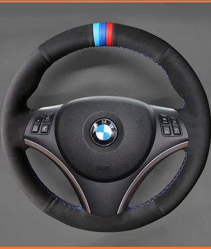 MEWANT steering wheel cover for BMW 1 Series E81 E82 E87 E88 2008-2012/3 Series E90 E91 E92 E93 2006-2011