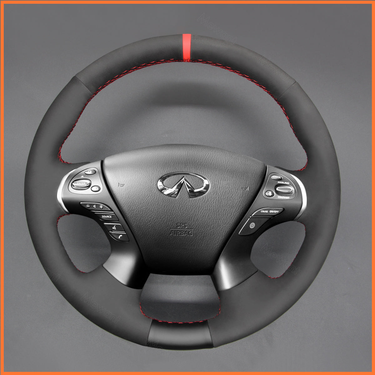 MEWANT Steering Wheel Cover for Infiniti M M30 M35 M37 2010-2013 / Q70 2014-2017 / QX60 2014-2019