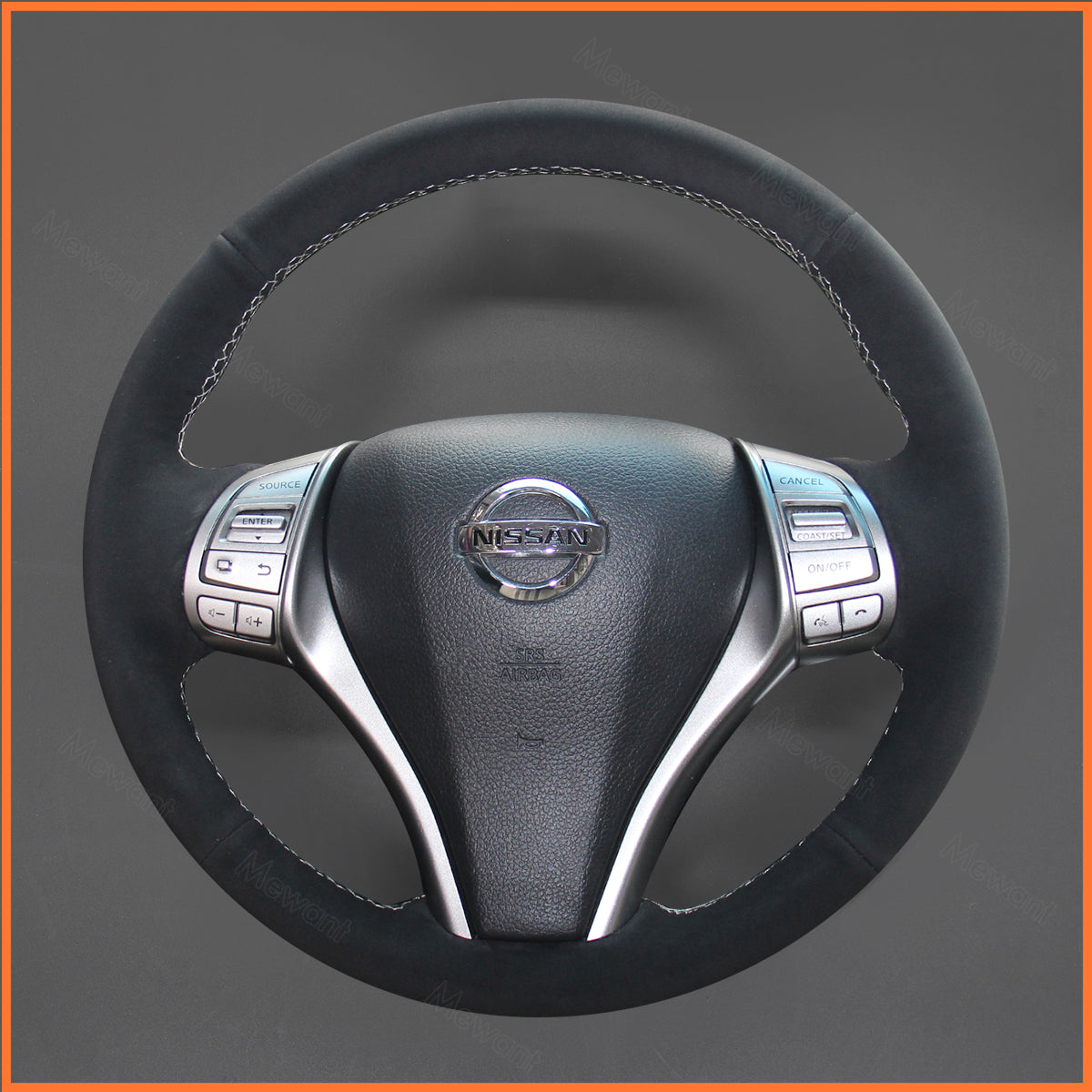 MEWANT Lenkradbezug für Nissan Qashqai / X-Trail 2014-2017 / Teana / Altima / Sentra 2014-2017 / Tiida 2015 / Navara 2016-2020 / Pulsar 2014-2019