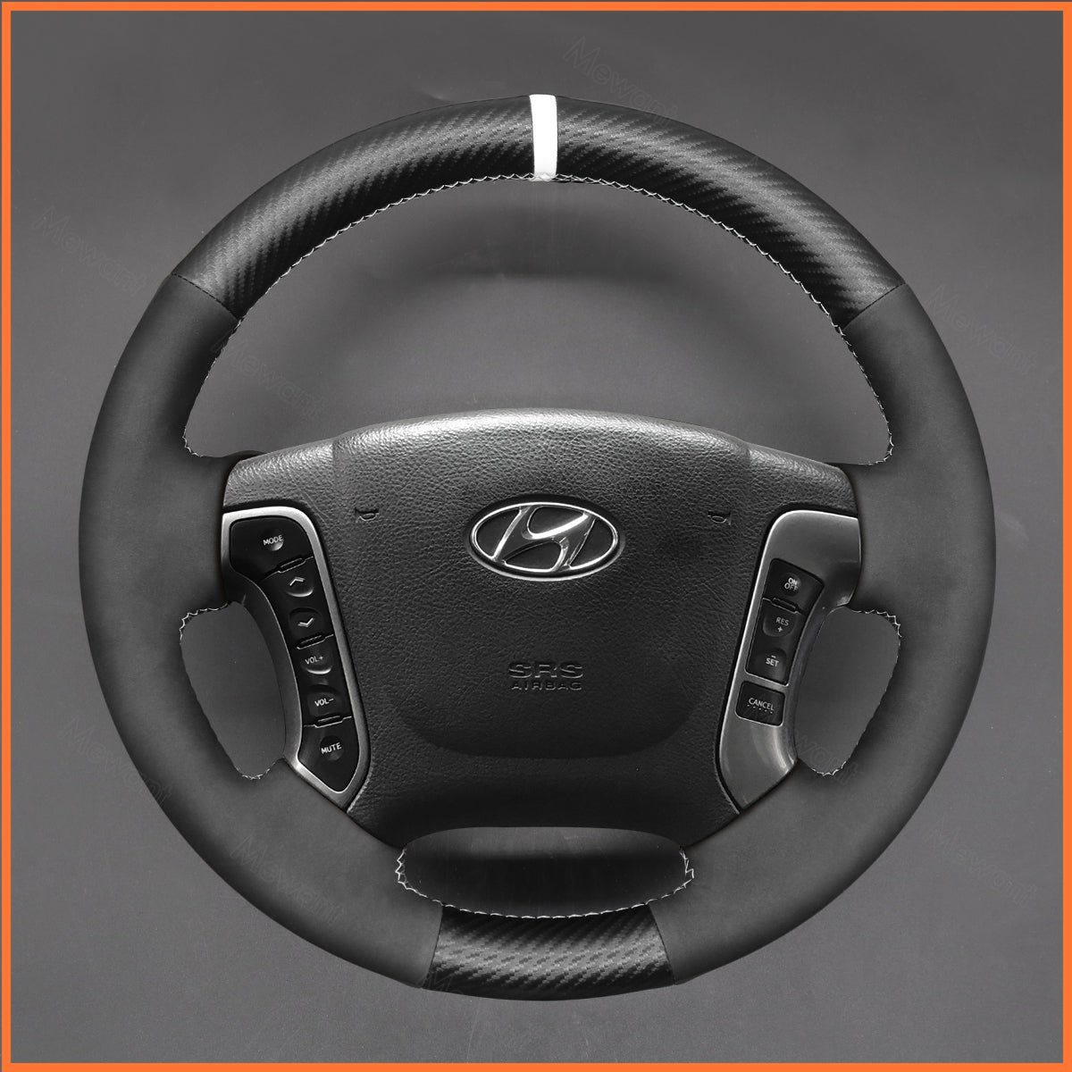 MEWANT steering wheel cover for Hyundai Santa Fe 2006-2012 / H-1 (Starex) 2008-2020 / i800 2008-2019