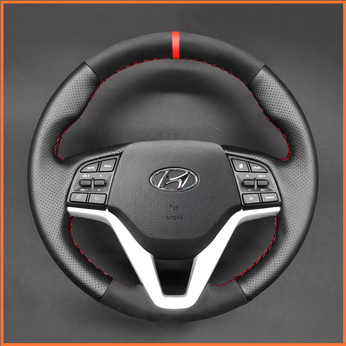 MEWANT steering wheel cover for Hyundai Tucson III 2015-2021