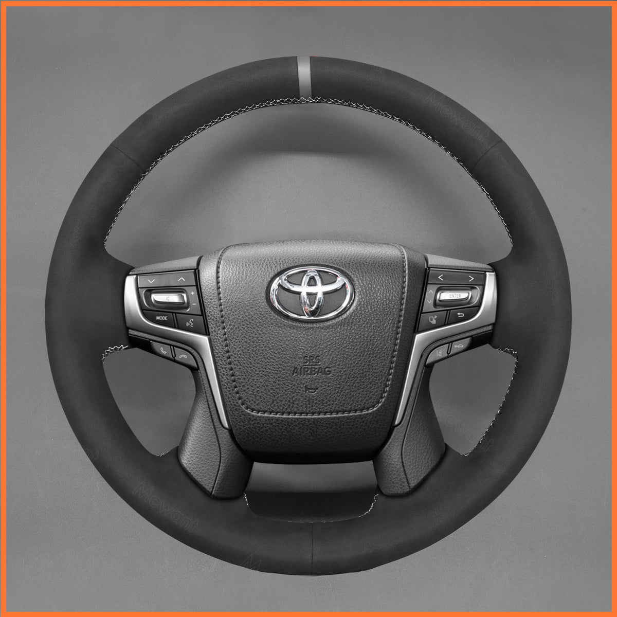 MEWANT Steering Wheel Cover for Toyota Land Cruiser 200 Series (J200) 2015-2021 / Land Cruiser 150 Series (J150) 2017-2024