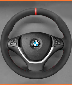 MEWANT steering wheel cover for BMW X5 E70 2006-2013 / X6 E71 2008-2014 / X6 E72 (ActiveHybrid X6) 2009-2010