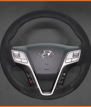 MEWANT Steering Wheel Cover for Hyundai Santa Fe 2012-2018 / Grand Santa Fe 2013-2018 / H350 2015-2019