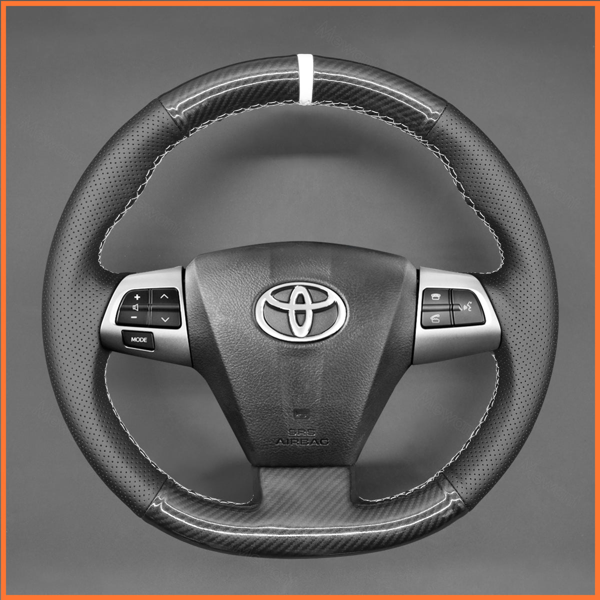 MEWANT Steering Wheel Cover for Toyota Corolla 2010-2013 / RAV4 2010-2014 / Auris 2010-2012 / Wish 2009-2017 / Vanguard 2010-2013 / Voxy 2010-2013