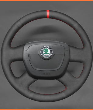 MEWANT steering wheel cover for Skoda Octavia 2009-2013 / Skoda Citigo 2011-2012 / Skoda Roomster / Skoda Fabia / Superb 2008-2013