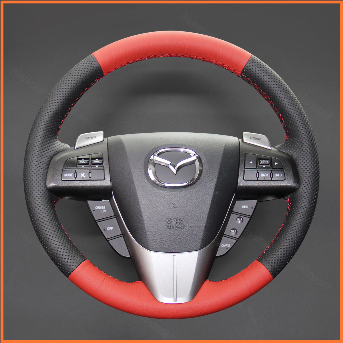 MEWANT Lenkradbezug für Mazda 3 Axela 2008-2013 / Mazda CX-7 CX7 2010-2016 / Mazda 5 2011-2013/