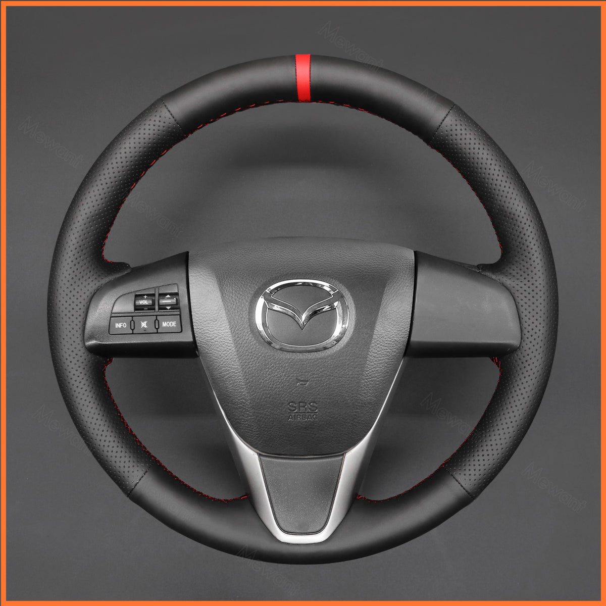 MEWANT Lenkradbezug für Mazda 3 Axela 2008-2013 / Mazda CX-7 CX7 2010-2016 / Mazda 5 2011-2013/