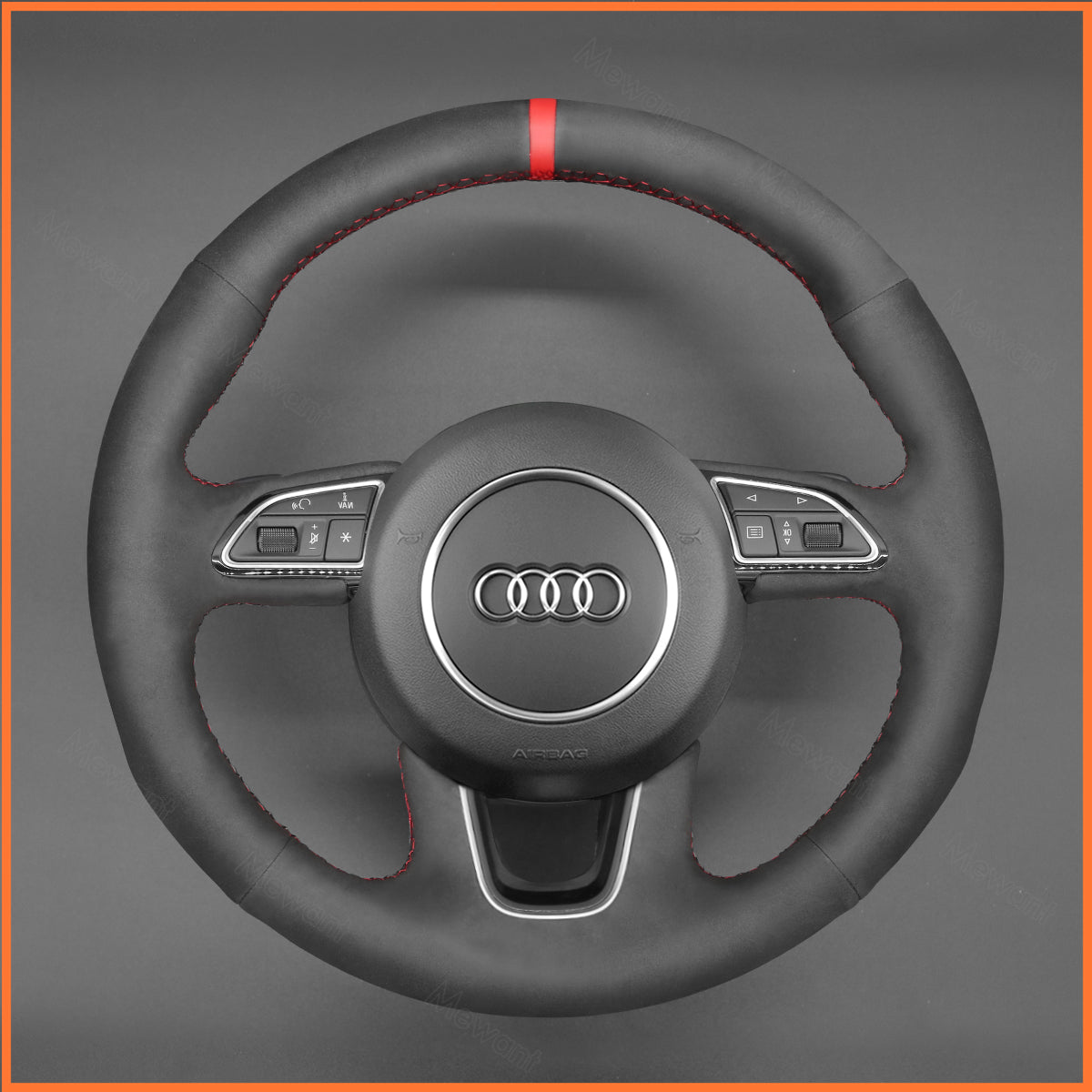 MEWANT steering wheel cover for Audi Q3 2015-2018 / Q5 2013-2017 / Q7 2012-2015