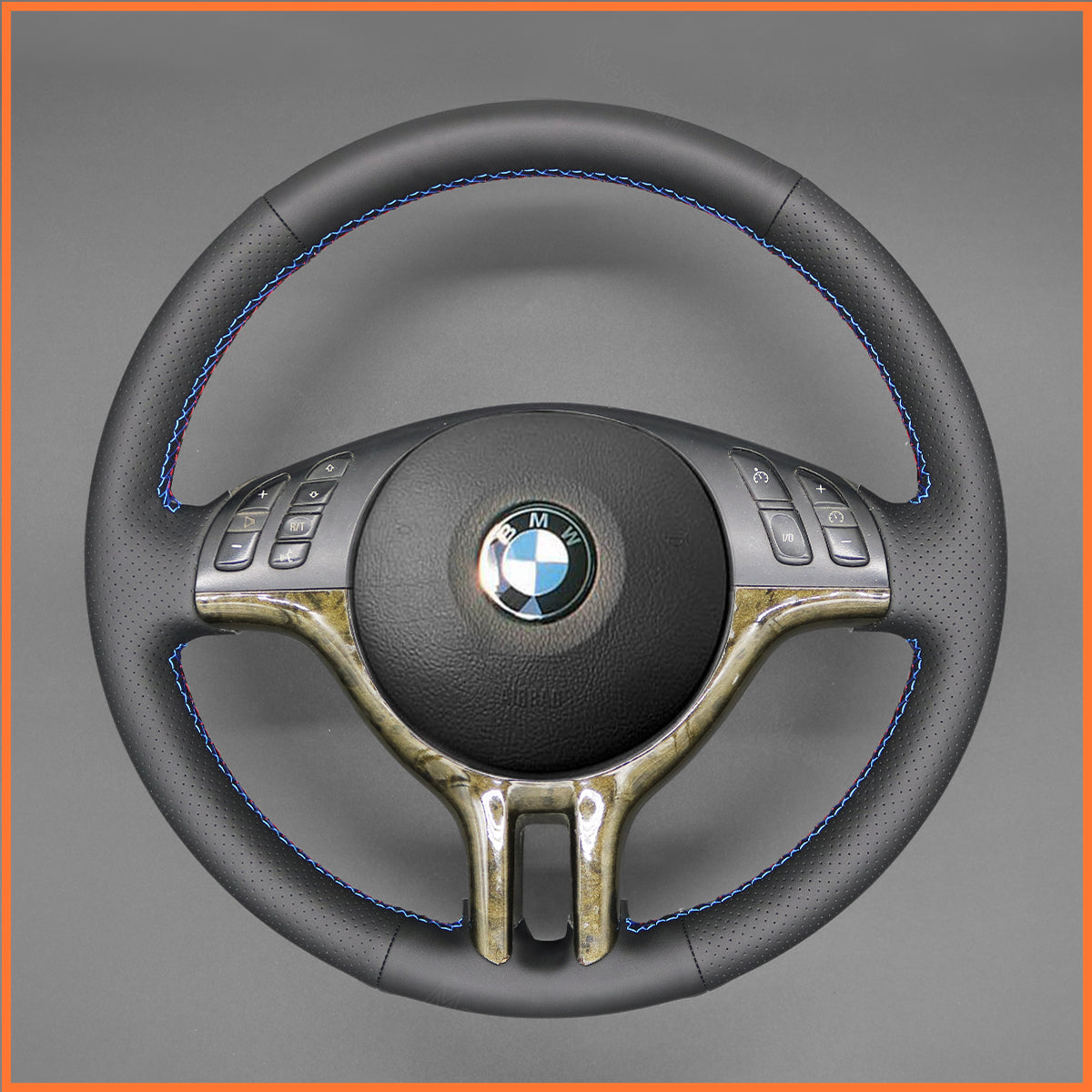 MEWANT steering wheel cover for BMW 3 Series E46 E39 X5 E53 Z3 E36