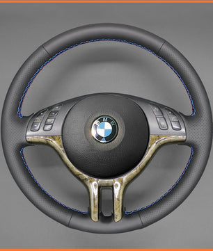 MEWANT Steering Wheel Cover for BMW 3 Series E46 / 3 Series E46 5 Series E39 / X5 E53 1999-2003