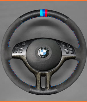 MEWANT Steering Wheel Cover for BMW 3 Series E46 / 3 Series E46 5 Series E39 / X5 E53 1999-2003