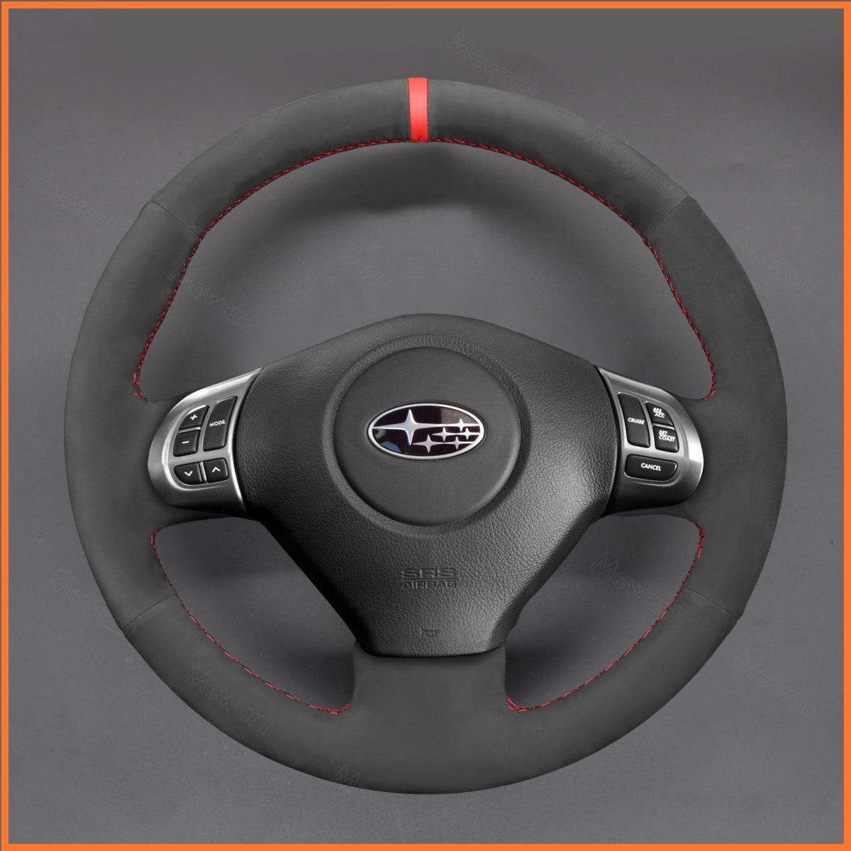 MEWANT Steering Wheel Cover for Subaru Forester 2008-2013 / Impreza 2007-2012 / Legacy 2006-2009 / Outback 2007-2009 / Impreza WRX 2007-2010