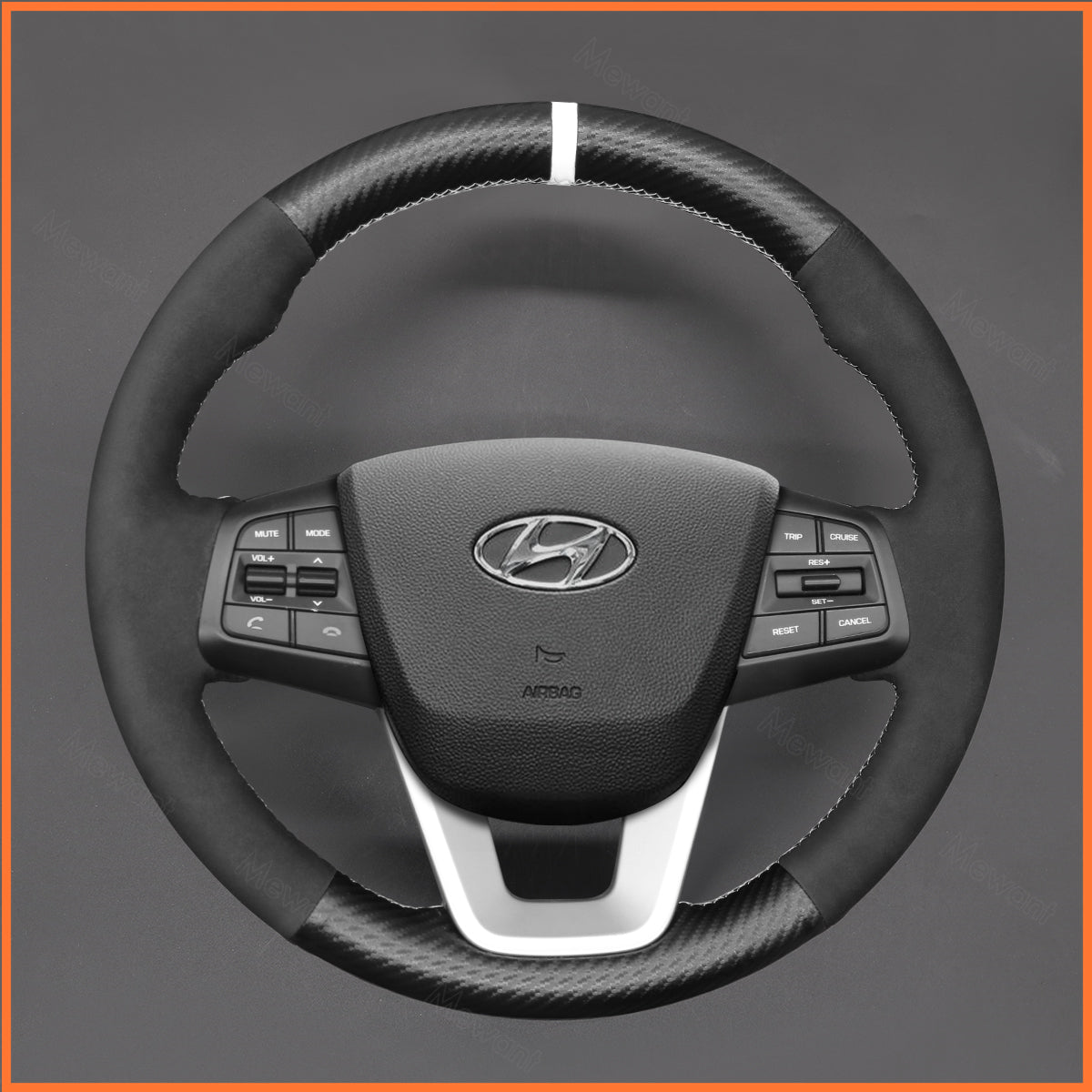 MEWANT Steering Wheel Cover for Hyundai ix25 2014-2016 / Hyundai Creta 2016 2017