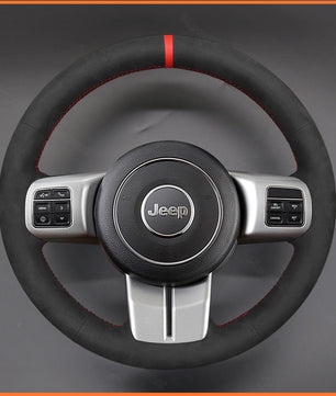 MEWANT steering wheel cover for Jeep Cherokee IV(KK) / Grand Cherokee IV(WK2) / Compass I(MK49) / Patriot / Wrangler (JK)