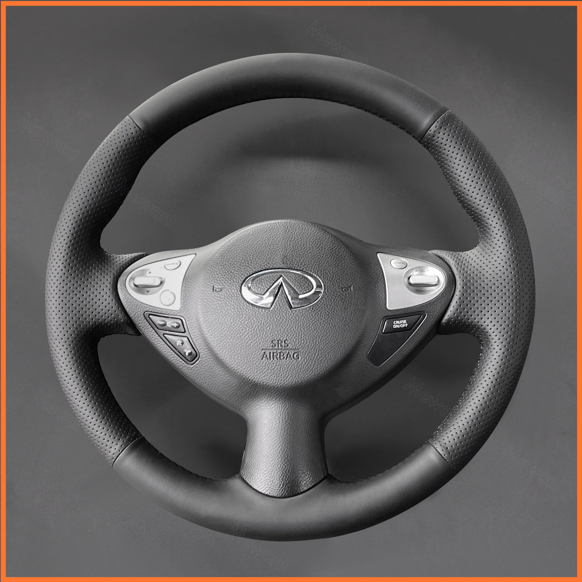 MEWANT Steering Wheel Cover for Infiniti FX FX30d FX35 FX37 FX50 2009-2015 / QX70 2013-2018 / Nissan Juke F15 2010-2019
