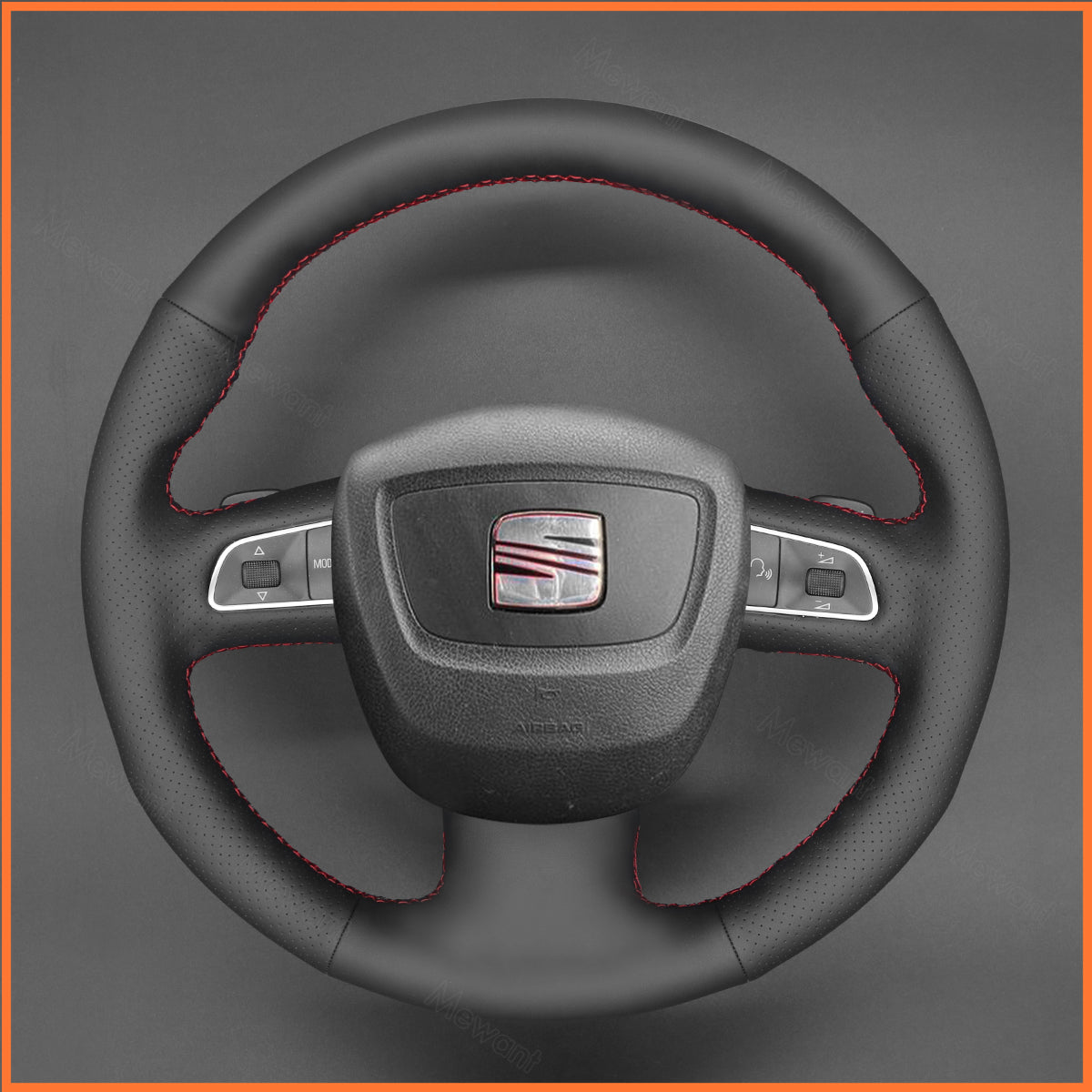 MEWANT steering wheel cover for Seat Exeo 2009-2013 / Audi A3 (8P) A4 (B8) 2005-2012 / A5 A8 A8 L Q7 RS 4 S5 S6 S8 2007-2011