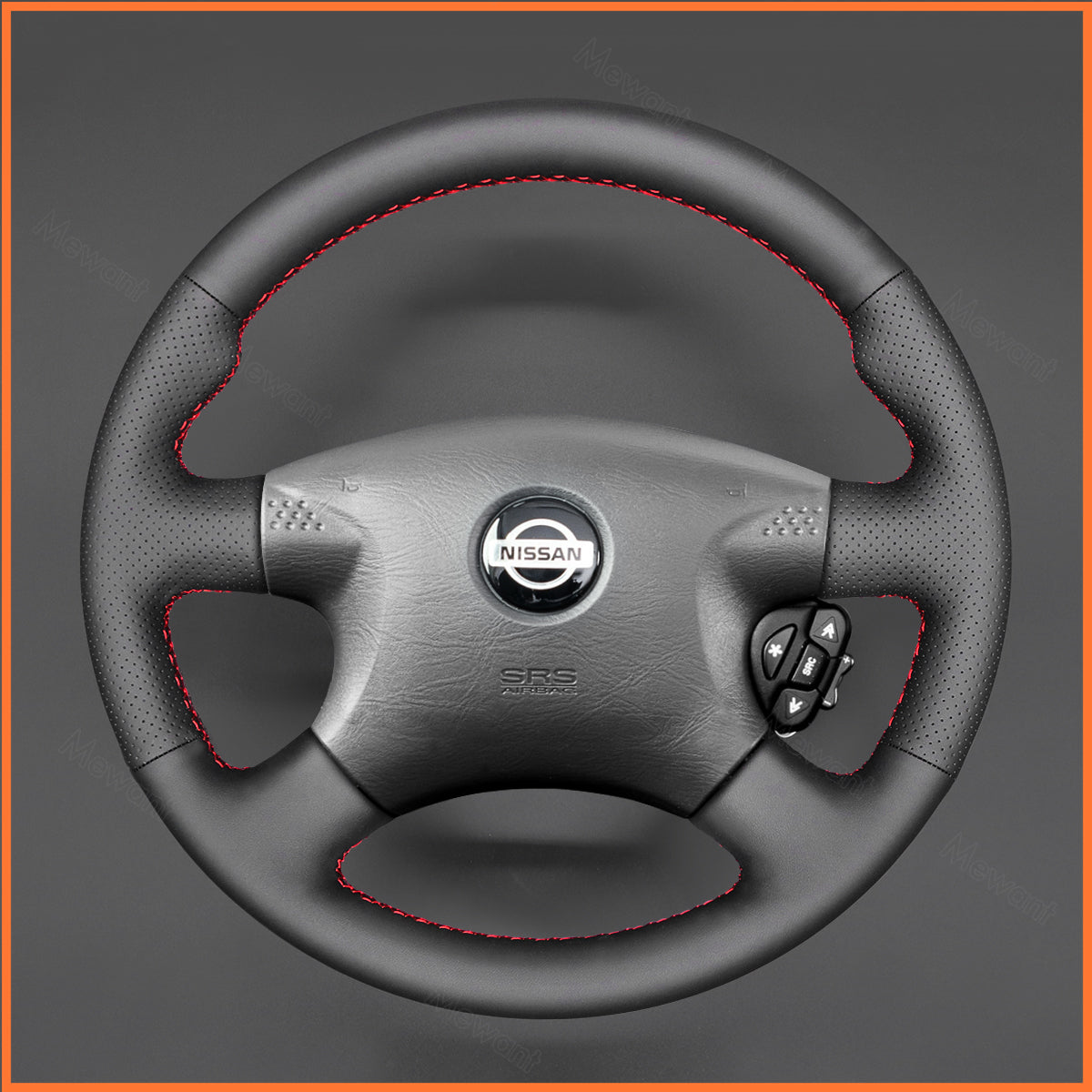 MEWANT steering wheel cover for Nissan Almera (N16) / X-Trail (T30) / Terrano 2 / Almera Tino / Micra / Primera