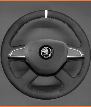 MEWANT Steering Wheel Cover for Skoda Citigo Fabia Superb Roomster Rapid Octavia 2013-2015