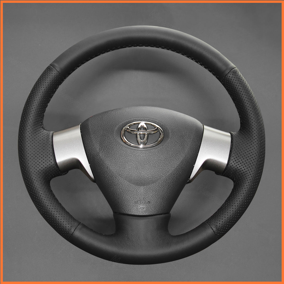 MEWANT Steering Wheel Cover for Toyota Corolla 2006-2010 / Auris 2006-2010 / Isis 2009-2011 / Aygo (UK) 2012-2014 / Ractis 2005-2010 / Matrix 2008-2010 / Sienta 2013-2015 / Noah (Voxy) 2007-2013