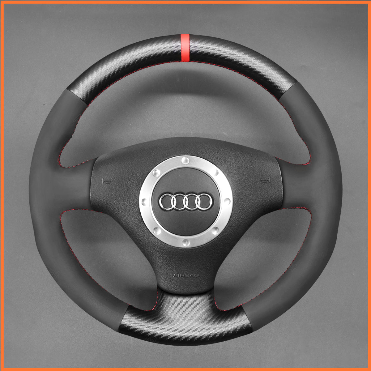 MEWANT steering wheel cover for Audi A3 A4 RS 6 S4 TT 2001-2006