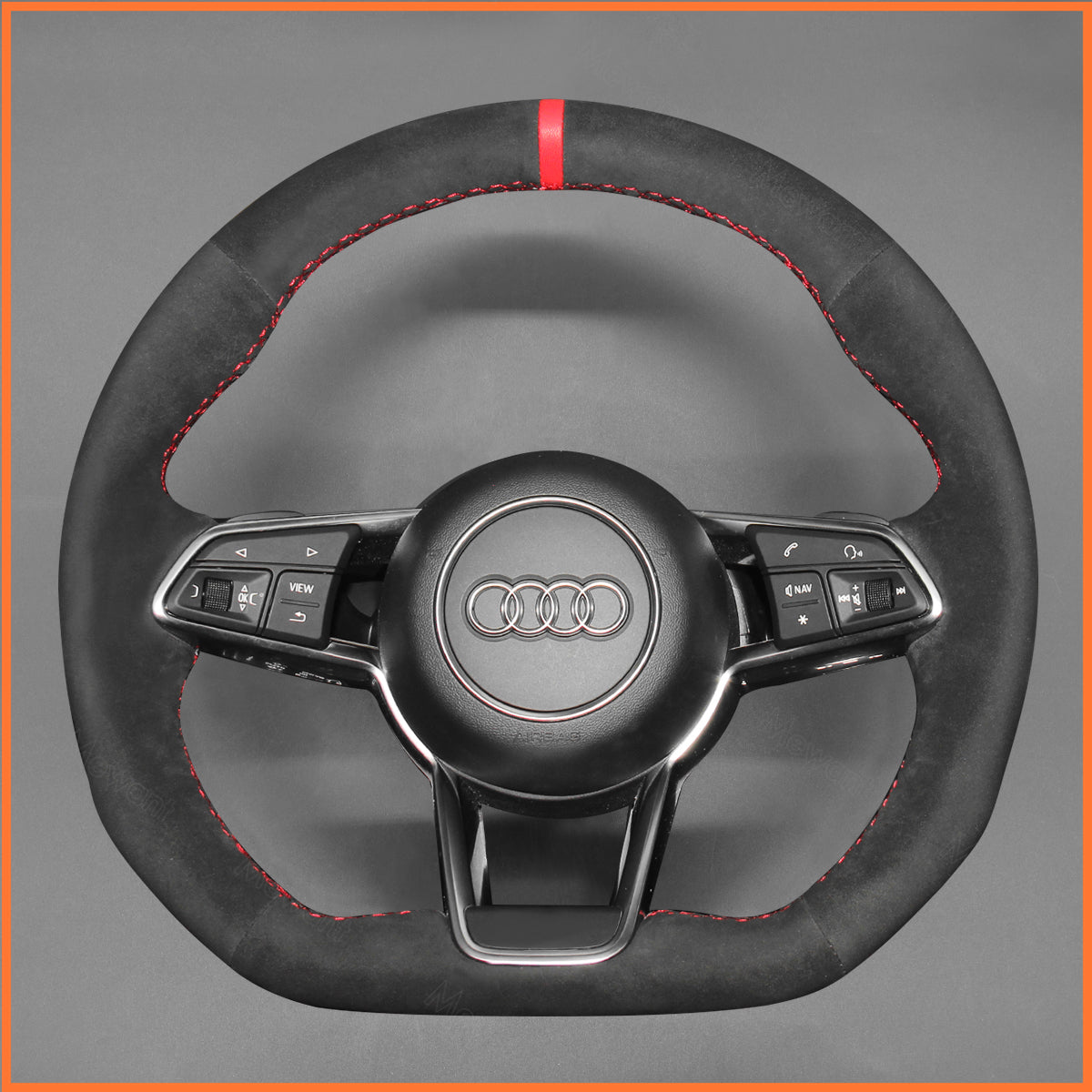 MEWANT Steering Wheel Cover for Audi R8 (4S) / TT (FV/8S) 2014-2022 / TTS (FV/8S) 2014-2022 / TT RS (FV/8S) 2016-2022