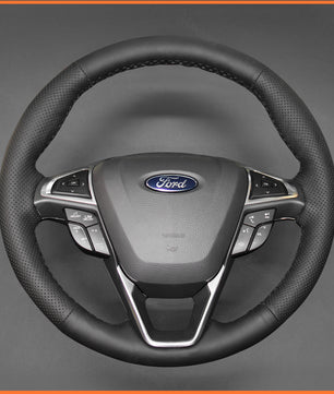 MEWANT Steering Wheel Cover for Ford Mondeo 2014-2022 / S-Max 2015-2024 / Edge 2015-2020 / Galaxy 2015-2023