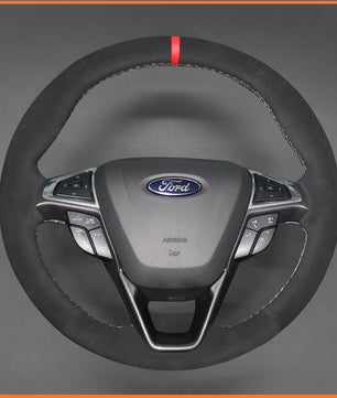 MEWANT Steering Wheel Cover for Ford Mondeo 2014-2022 / S-Max 2015-2024 / Edge 2015-2020 / Galaxy 2015-2023