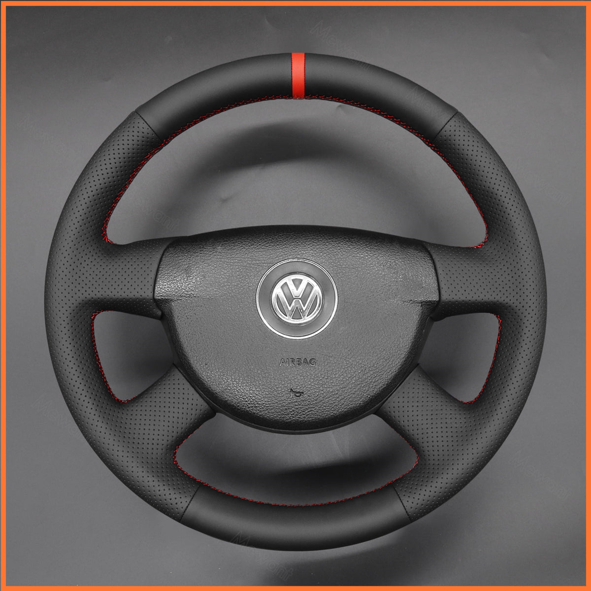 MEWANT steering wheel cover for Volkswagen VW Passat B6 2005-2010 / Passat Variant 2005-2010
