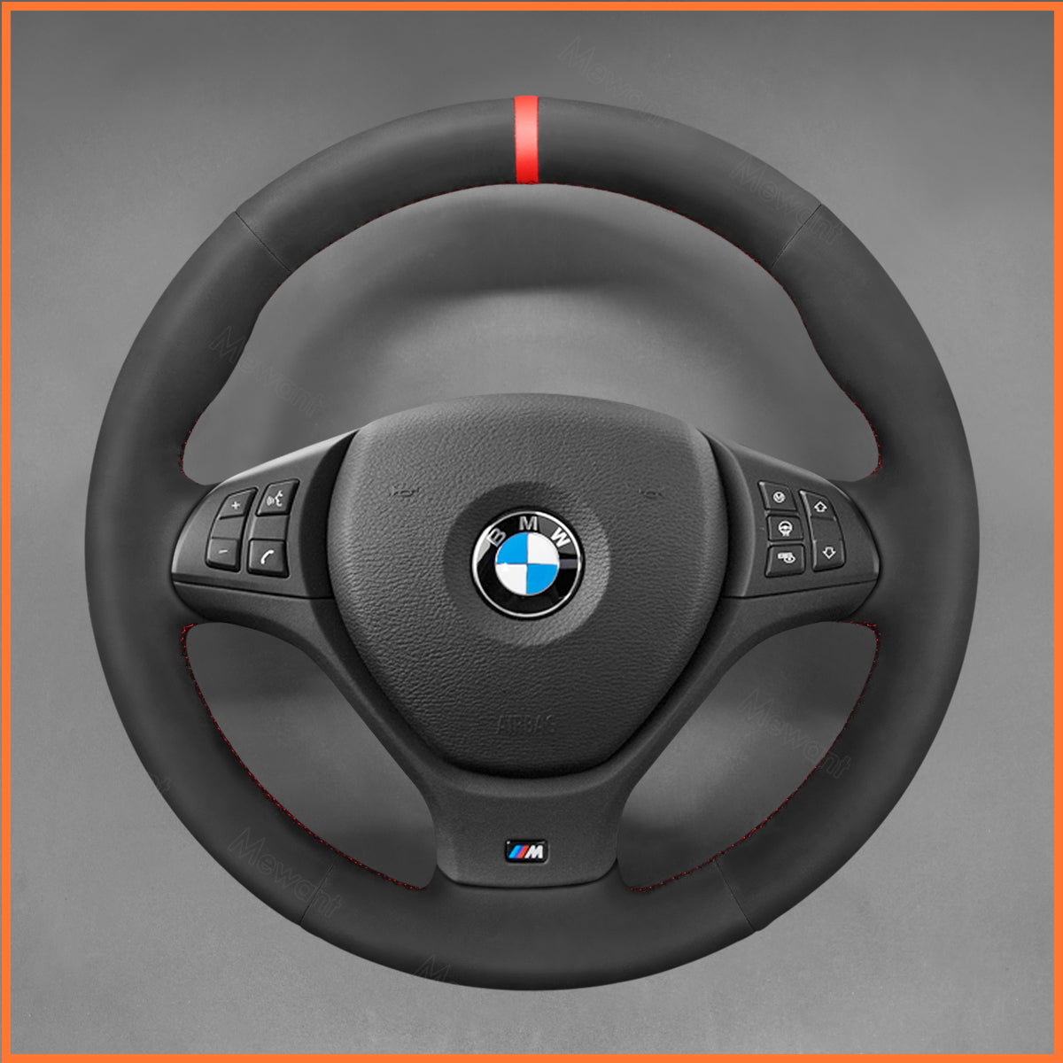 MEWANT steering wheel cover for BMW BMW X5 E70 (M Sport) 2006-2013 / X5 M50d 2012-2013 / X6 E71 M50d X5 X6 M E71