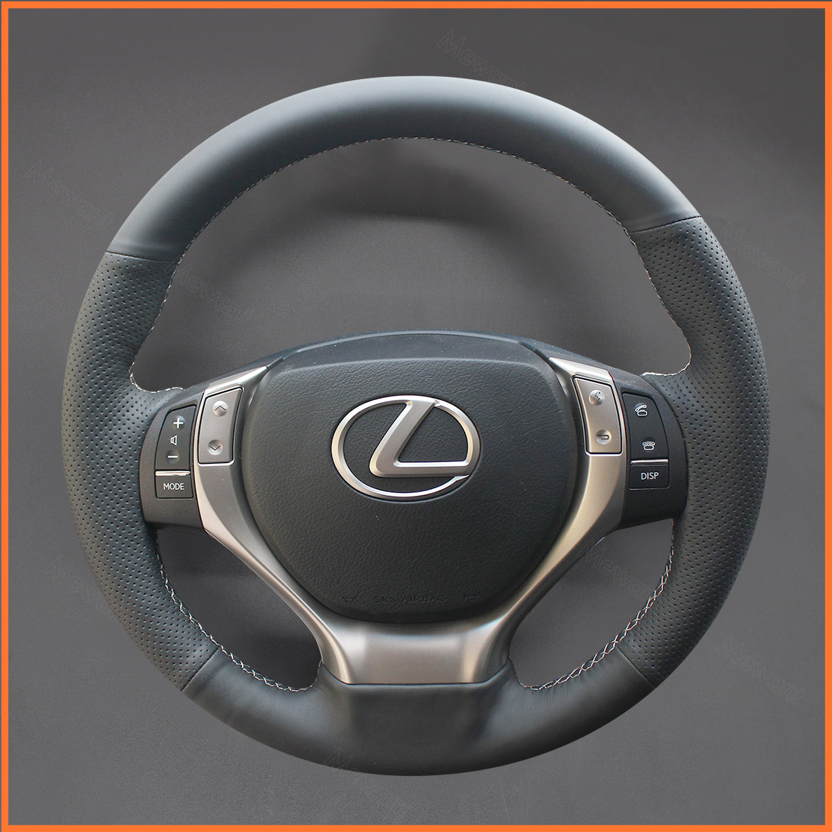 MEWANT Steering Wheel Cover for ES350 ES300h 2013-2016 / 2012 2014 RX270 / RX350 RX450h 2012-2015 GS 200t/350/450h/F 2012-2015