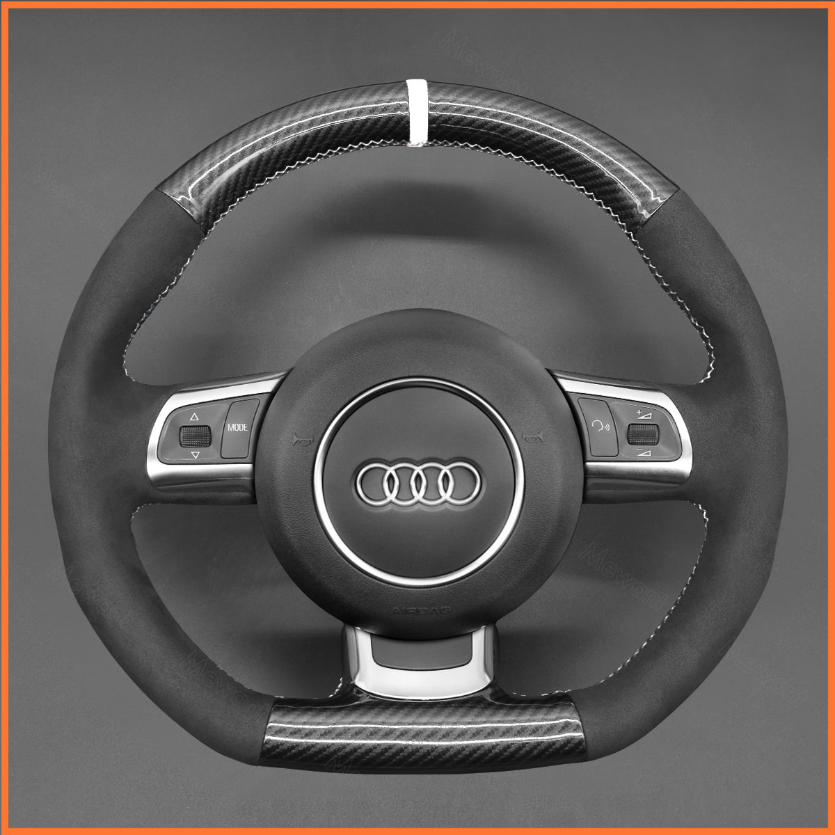 MEWANT Steering Wheel Cover For Audi R8 2008-2010 Audi TT 2008-2015