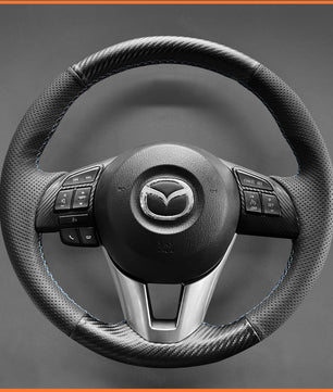 MEWANT Lenkradbezug für Mazda 3 Axela 2013-2016 / Mazda 6 Atenza 2014-2017 / Mazda 2 2015-2017 / CX-3 CX3 2016-2017 / CX-5 CX5 2013-2017