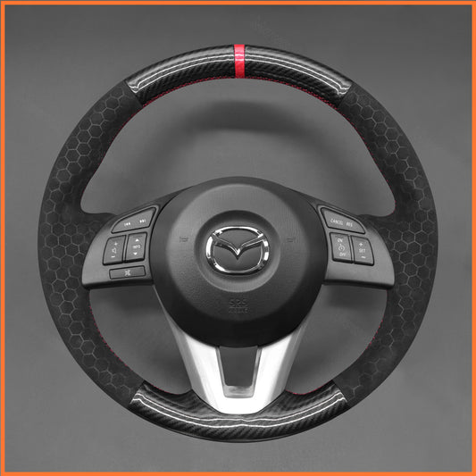 MEWANT Lenkradbezug für Mazda 3 Axela 2013-2016 / Mazda 6 Atenza 2014-2017 / Mazda 2 2015-2017 / CX-3 CX3 2016-2017 / CX-5 CX5 2013-2017