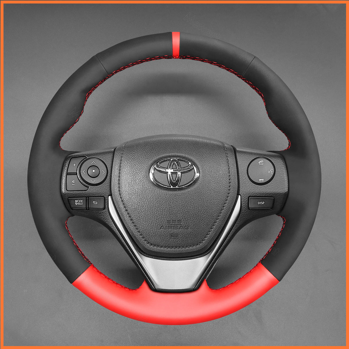 MEWANT Steering Wheel Cover for Toyota RAV4 2012-2019 / Corolla 2012-2019 / Auris 2012-2019 / Isis 2012-2017 / Corolla iM 2017-2018
