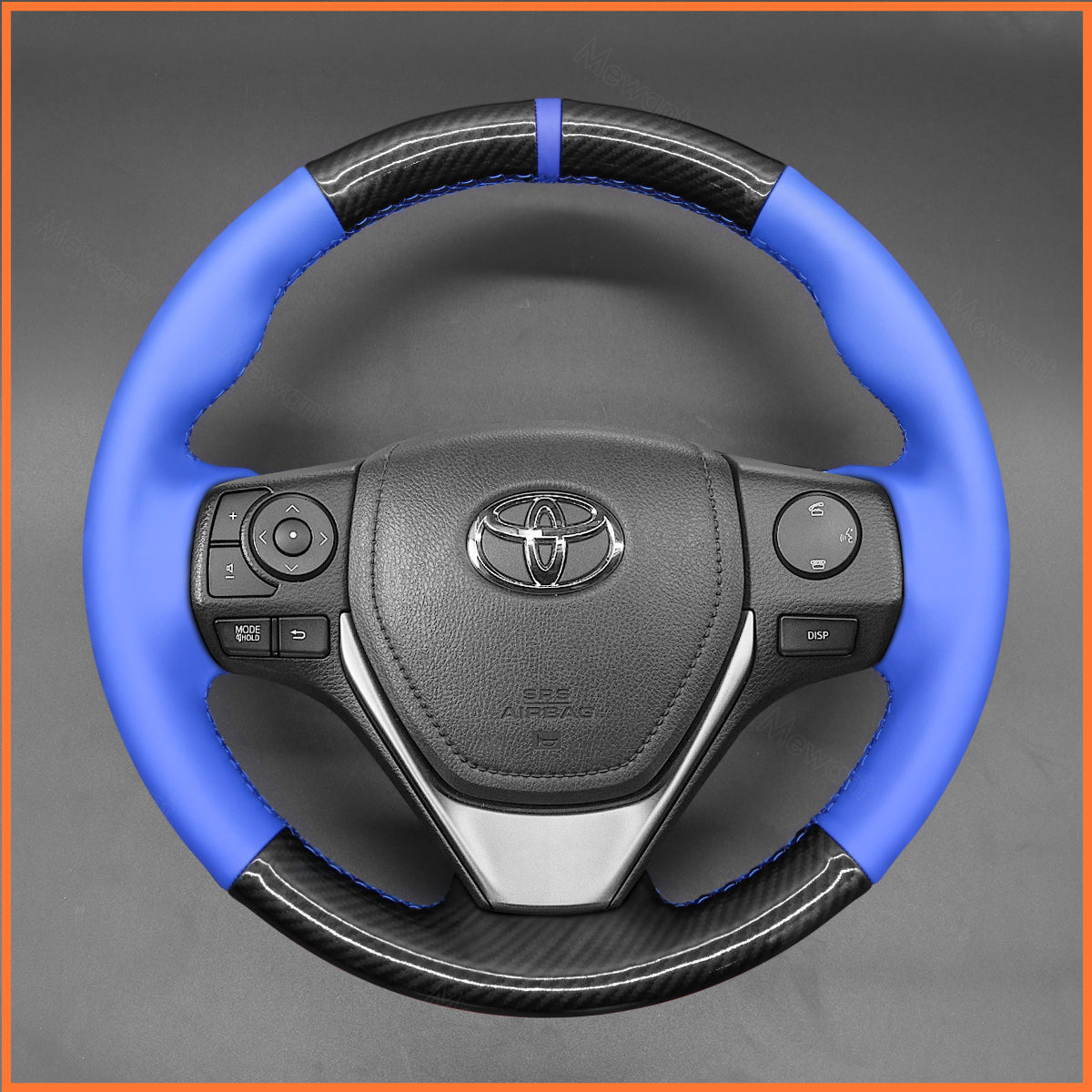 MEWANT Steering Wheel Cover for Toyota RAV4 2012-2019 / Corolla 2012-2019 / Auris 2012-2019 / Isis 2012-2017 / Corolla iM 2017-2018