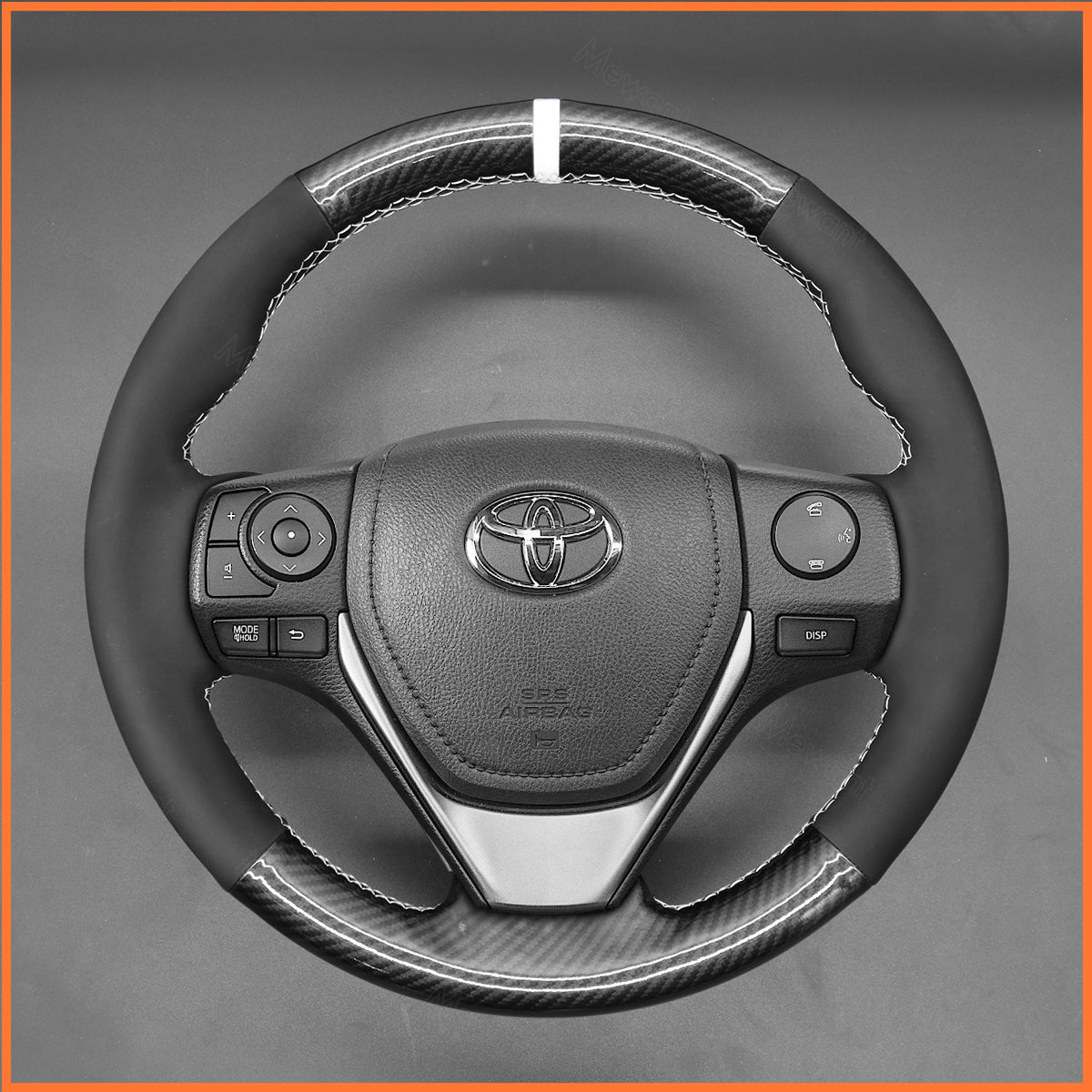 MEWANT Steering Wheel Cover for Toyota RAV4 2012-2019 / Corolla 2012-2019 / Auris 2012-2019 / Isis 2012-2017 / Corolla iM 2017-2018